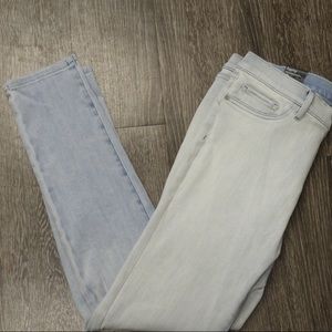 Light wash denim jeggins